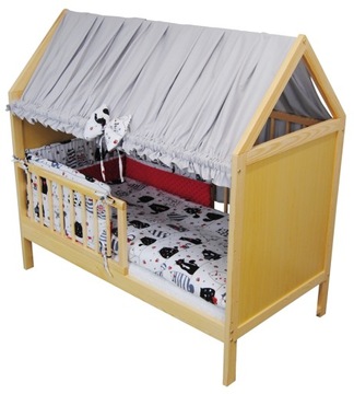 Детская кроватка 2в1 Ясь домик сосна 120х60 см