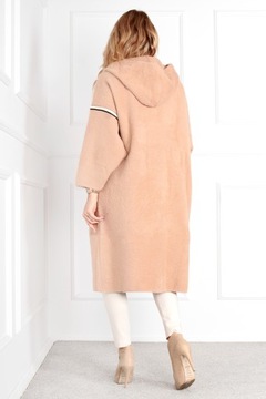 ЖЕНСКОЕ ПАЛЬТО ИЗ АЛЬПАКИ, КУРТКА, СВИТЕР, ТЕПЛЫЕ, ДЛИННЫЕ, КАПЮШОН, КОМФОРТНАЯ СМЕНА, 1955 г.