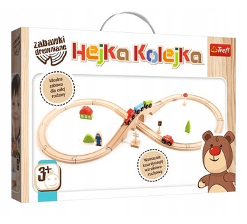 DREWNIANY TOR HEJKA KOLEJKA ZABAWKA TREFL