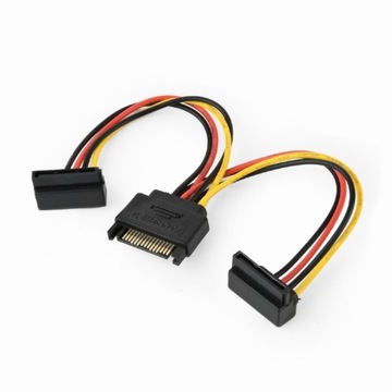 ROZGAŁĘZIACZ SATA na 2xSATA PRZEJŚCIÓWKA KĄTOWA DO ZASILANIA DYSKU HDD SSD