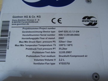 CHŁODNICA PAROWNIK GUNTNER GHF020.1C/17 MOC 1,4 kW