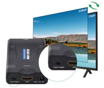 Адаптер конвертера EURO SCART в HDMI