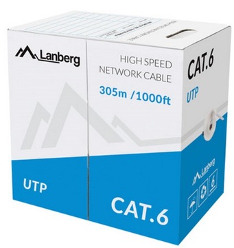 LAN UTP CAT 6 LAN КАБЕЛЬ 100 м ВИТАЯ ПАРА Lanberg