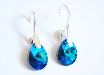 MAŁE MIGDAŁKI BERMUDA BLUE CRYSTAL SWAROVSKI