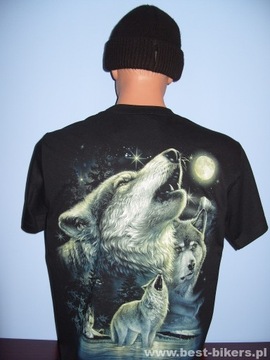 Koszulka świecąca wilki ROCK CHANG GR328 M