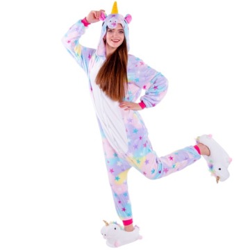 Единорог Пижама Маскировка Кигуруми Onesie Единорог в звездах L 165-174 см