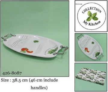 Patera taca dzielona porcelana na przekąski
