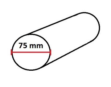 ТРУБА КОРИЧНЕВАЯ 75ММ 1М ДЛЯ ЖЕЛОБА ПВХ 90ММ