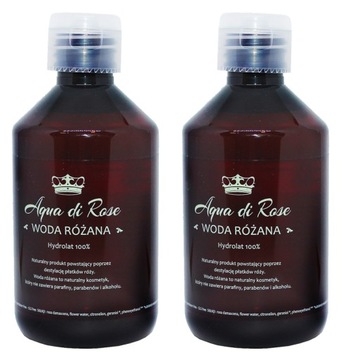 WODA RÓŻANA Kosmetyczna 100% HYDROLAT 500 ml Bez parafiny, alkoholu