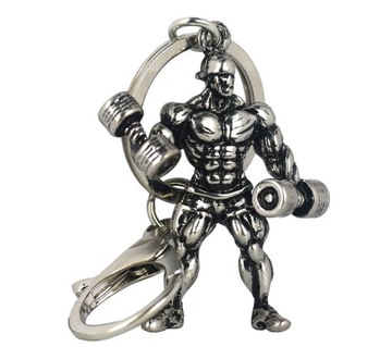 BRELOK METALOWY ZAWIESZKA DO KLUCZY TOREBKI SIŁACZ BRYLOK STRONGMAN