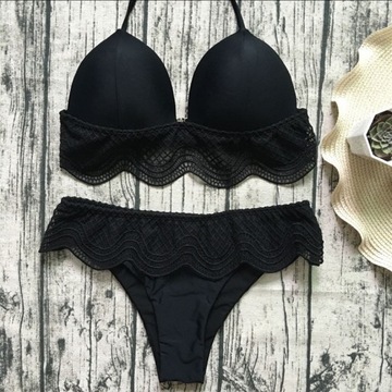 КУПАЛЬНИК ИЗ ДВУХ ЧАСТЕЙ, КРУЖЕВНОЕ БИКИНИ PUSH UP, ИССЛЕДОВАНИЕ XS