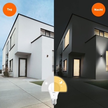 Светодиодная лампа OSRAM SENSOR, датчик сумерек, 8,8 Вт E27