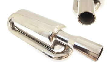 Tłumik końcowy sportowy przelotowy Twin loop 63mm 2,5