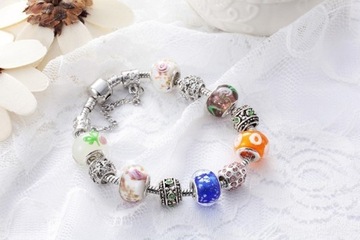 Zestaw beads do bransoletka modułowa PANDORA 12szt