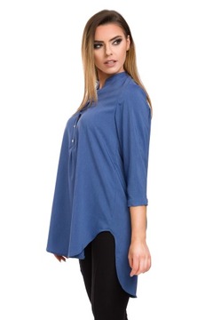 Luźna CIĄŻOWA asymetryczna tunika koszulowa r- 54