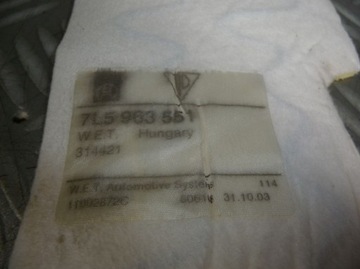 HMOTA OTEPLOVACÍ SEDADLA PODPORA PORSCHE OE 7L5963551