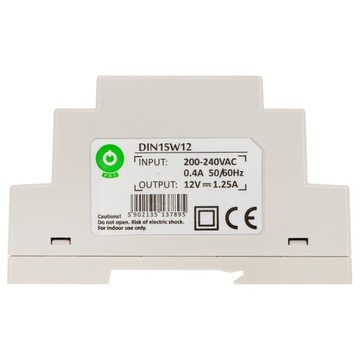 Источник напряжения питания для рейки DIN15W12 12В 1,25А 15Вт POS