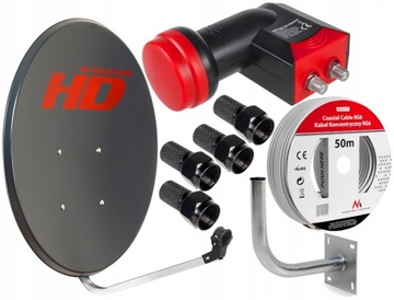 СПУТНИКОВАЯ ТАРЕЛКА 80 SAT TWIN HD 4K НАБОР