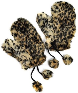 PIĘKNE DAMSKIE RĘKAWICZKI * ART Leopard *