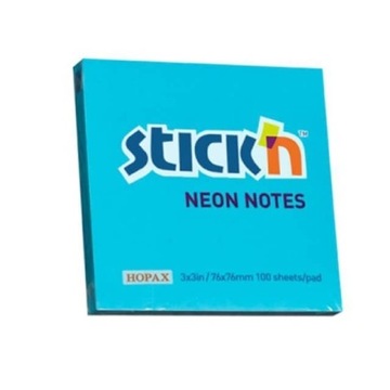 KARTECZKI SAMOPRZYLEPNE STICK'N 76X76 NIEBIESKI