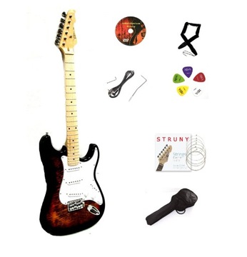 GITARA ELEKTRYCZNA + AKCESORIA - SUPER JAKOŚĆ!