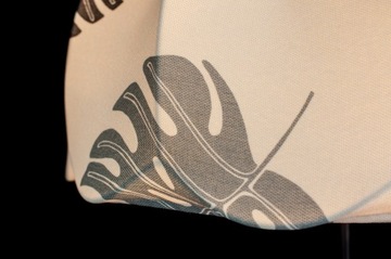 Абажур с бантом MONSTERA LEAVES GRAPHITE GREY 51см