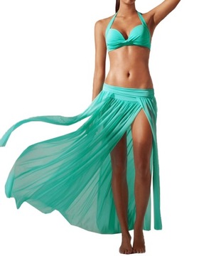 ДЛИННАЯ ЮБКА ИЗ ТЮЛЯ AIRMAL, ПЛЯЖНЫЕ ЦВЕТА