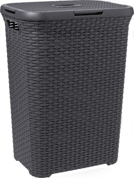 Kosz na bieliznę Curver Natural Style 60L ciemnySz