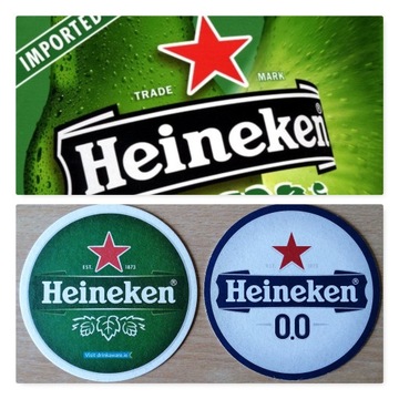 HEINEKEN podstawki 25szt śred.10.5cm ALCOHOL 0%