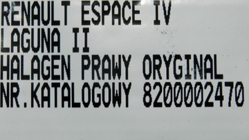 HALOGEN PRAVÝ PŘEDNÍ ESPACE LAGUNA 8200002470