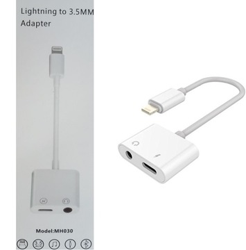 Przejściówka lightning-słuchawki i ładowanie