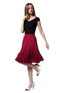 ЖЕНСКАЯ ПЛИССИРОВАННАЯ ЮБКА-МИДИ НА РЕЗИНКЕ, ЦВЕТА