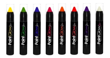 FARBA UV KREDKA DO TWARZY I CIAŁA PaintGlow 8szt