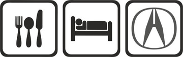 naklejka eat sleep acura