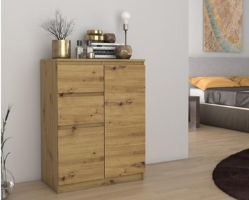 НАКОНЕЧНЫЙ ШКАФ 2D2S 70СМ КНИЖНЫЙ ШКАФ ИЗ ДУБА ARTISAN СВЕРХУ