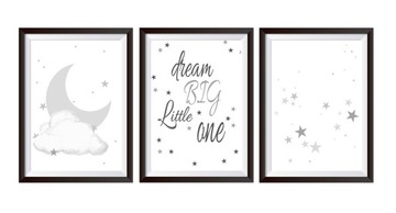 PLAKAT PLAKATY OBRAZKI DZIECKO DOBRANOC BIG 3 SZTUKI A3 30,00 x 40,00 cm