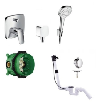 Zestaw wannowy podtynkowy Hansgrohe Logis 5w1