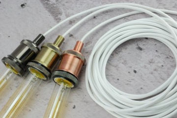 белый плетеный декоративный кабель LOFT паук эдисон RETRO лампа DIY