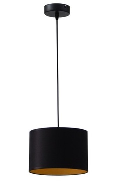 LAMPA WISZĄCA/SUFITOWA ABAŻUR FI22 CZARNO/ZŁOTY