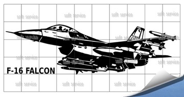 Naklejka mini F-16 FALCON 50x16 cm n.14A