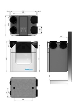 РЕКУПЕРАТОР AERIS NEXT 350 СТАНДАРТ + МОНТАЖ 8% НДС