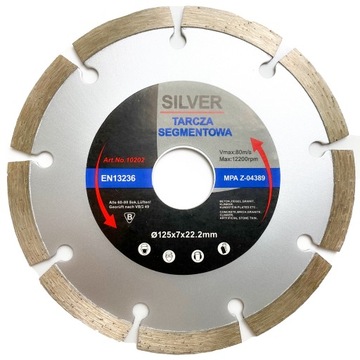 TARCZA DIAMENTOWA SEGMENT BETON CEGŁA KOSTKA 125mm