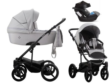 BEBETTO wózek TORINO 3w1 Cybex ATON 5 SKÓRA 05