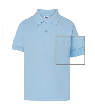 JHK POLO DZIECIĘCE KOSZULKA POLÓWKA BŁĘKIT 7/8 LAT