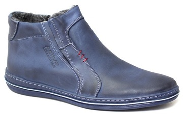 BUTY ZIMOWE SKÓRZANE OCIEPLONE 381 GRANAT 41
