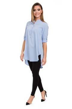 Свободная туника-рубашка асимметричная БЕРЕМЕННОСТЬ 54 размер