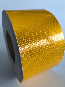 СОТОВАЯ СВЕТООТРАЖАЮЩАЯ ЛЕНТА, ЖЕЛТЫЙ КОНТУР