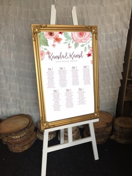 План свадебного стола для гостей свадьбы, доска 100х70.