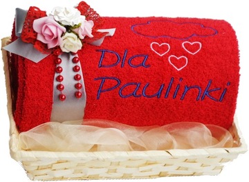 ОРИГИНАЛЬНЫЙ ПОДАРОК ​​НА ДЕНЬ ВАЛЕНТИНА Полотенце с вышивкой