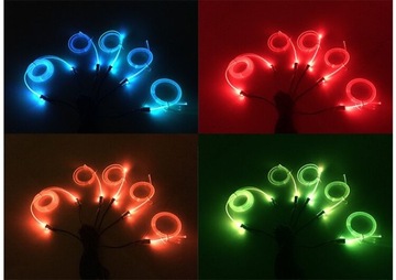 5M 6M EL WIRE ВОЛОКОННО-ОПТИЧЕСКИЙ СВЕТОДИОД RGB AMBIENT PILOT ПРИЛОЖЕНИЕ